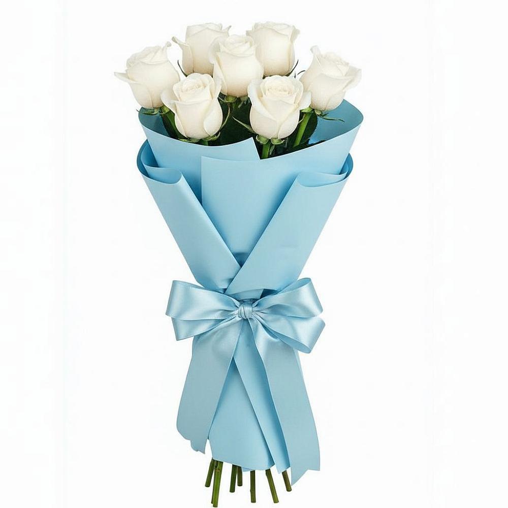 Букет 7 белых роз Проуд в Гороховце