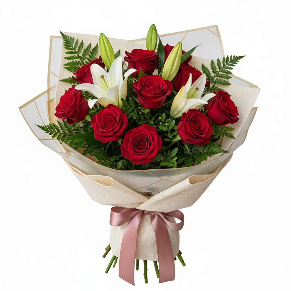 Букет цветов из: Лилии и Розы в Гороховце