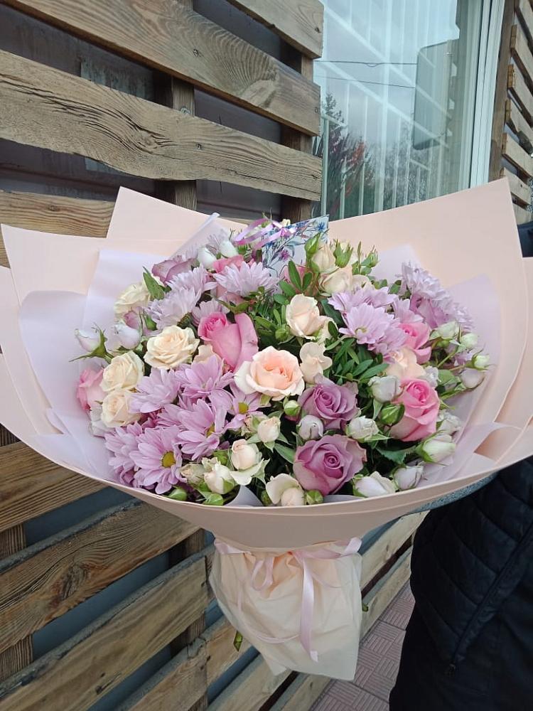 Букет цветов из: Розы и Хризантемы в Гороховце