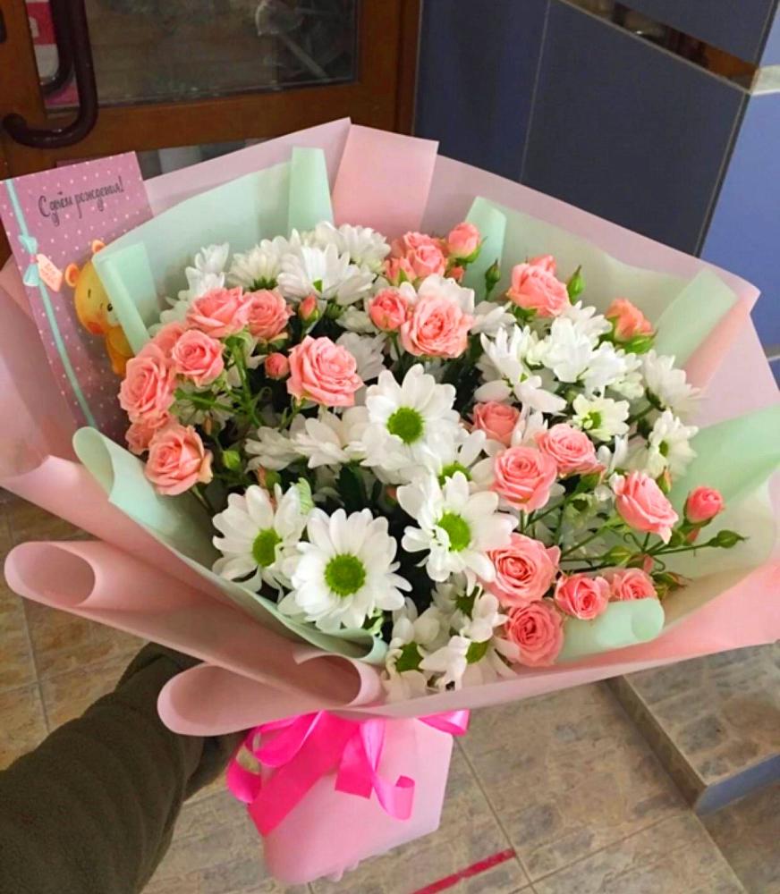 Букет цветов из: Розы и Хризантемы в Гороховце