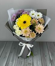 Букет цветов из:  Розы, Герберы и Хризантемы в Гороховце