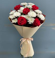 Букет цветов из:  Розы и Хризантемы в Гороховце