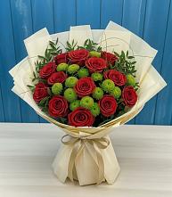 Букет цветов из:  Розы и Хризантемы в Гороховце