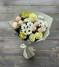 Букет цветов из:  Альстромерии, Розы и Хризантемы в Гороховце